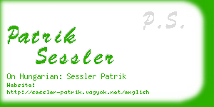 patrik sessler business card